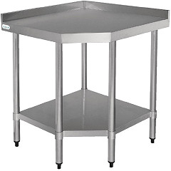  Vogue Stainless Steel Corner Table 600mm 