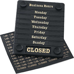 Gastronoble Adjustable Opening Hours Display 