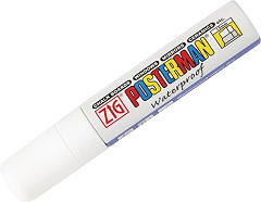  Securit Posterman 15mm All Weather Chalk Marker White 