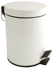  Bolero White Pedal Bin 5ltr 
