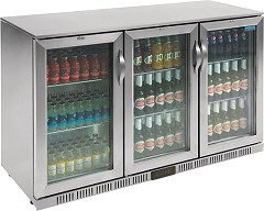  Polar G-Series Back Bar Cooler with Hinged Doors Stainless Steel 330Ltr 