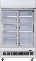  Polar G-Series Upright Display Cooler with Light Box 950Ltr with Sliding Doors 