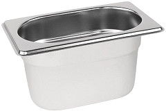 Vogue Stainless Steel 1/9 Gastronorm Pan 100mm 