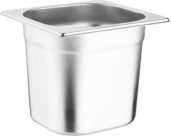  Vogue Stainless Steel Gastronorm Pan Set with Lids 1/6 (Pack of 6) 