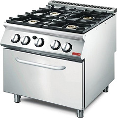  Gastro M Gas range with gas oven GM70/80 CFGB 