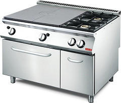  Gastro M Gas Solid Top range, wirh burners and gas oven GM70/120 TPFCFGB 