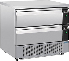  Polar U-Series Double Drawer Counter Fridge Freezer 4xGN 