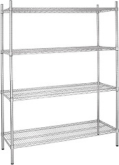  Vogue 4 Tier Wire Shelving Kit 1525x460mm 