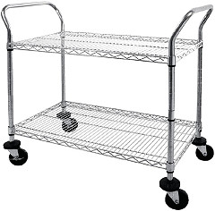  Vogue Chrome 2 Tier Wire Trolley 