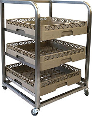  Craven Stainless Steel Glass Tray Trolley 