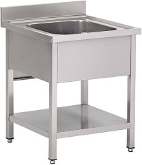  Gastro M Gastro-M S/S sink with undershelf and rear upstand 