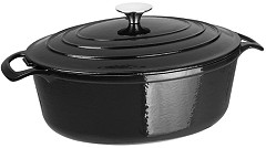 Vogue Black Oval Casserole Dish 5Ltr 