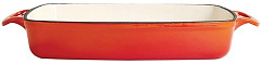  Vogue Orange Rectangular Cast Iron Dish 2.8Ltr 