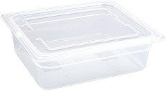  Vogue Polypropylene 1/2 Gastronorm Container with Lid 100mm (Pack of 4) 