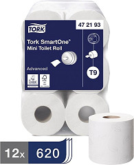  Tork SmartOne Mini Toilet Rolls (Pack of 12) 