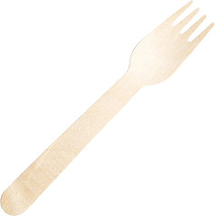  Fiesta Compostable Individually Wrapped Wooden Forks (Pack of 500) 