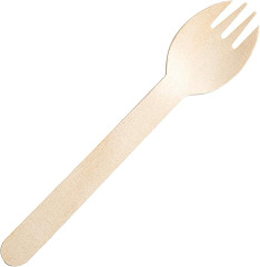  Fiesta Compostable Individually Wrapped Wooden Sporks (Pack of 500) 