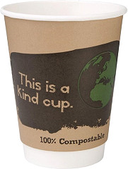  Fiesta Green Compostable Coffee Cups Double Wall 355ml / 12oz (Pack of 500) 