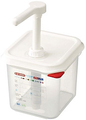  Araven Sauce Dispenser GN 1/6 Transparent 2.6Ltr 