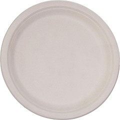  Fiesta Green Compostable Bagasse Round Plates Natural Colour 260mm (Pack of 50) 