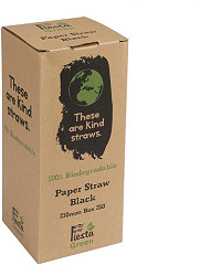  Fiesta Green Compostable Paper Straws Black (Pack of 250) 
