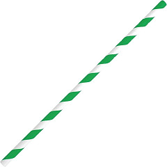  Fiesta Compostable Bendy Paper Straws Green Stripes (Pack of 250) 