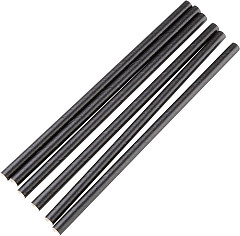  Fiesta Compostable Individually Wrapped Paper Cocktail Stirrer Straws Black (Pack of 250) 