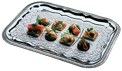  Gastronoble Semi-Disposable Party Tray 410 x 310mm Chrome 
