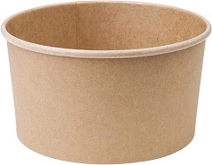  Fiesta Green Compostable Round Kraft Salad Bowls 1000ml / 35oz (Pack of 300) 