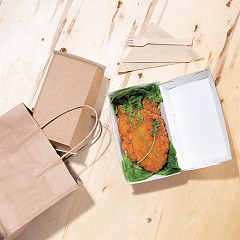  Fiesta Green Compostable Kraft Food Boxes Small 172mm (Pack of 200) 