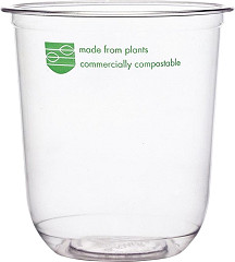  Vegware 96-Series Compostable PLA Deli Pots 16oz (Pack of 1000) 