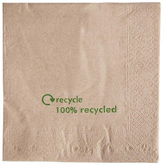  Gastronoble Compostable Kraft Lunch Napkins 330mm (Pack of 2000) 