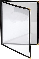  Olympia Four Page American Style Menu Cover A4 Black 