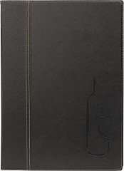  Securit Contemporary Wine List Cover Black A4 