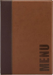  Securit Contemporary Menu Cover Tan A4 