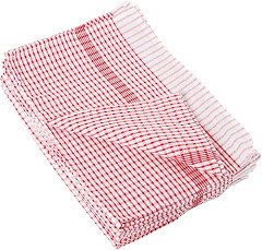  Vogue Wonderdry Red Tea Towels (Pack of 10) 
