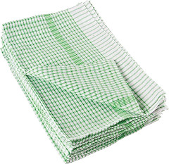  Vogue Wonderdry Tea Towels Green (Pack of 10) 
