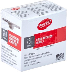  Cambro StoreSafe Food Rotation Half Size Labels 24x 250 Sheets 