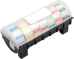  Vogue Removable Colour Coded Food Labels with 1" Dispenser 