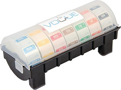  Vogue Dissolvable Colour Coded Food Label Starter kit with 1" Dispenser 