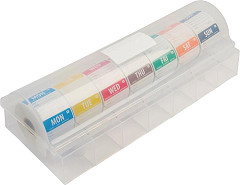  Vogue Removable Colour Coded Food Labels with 2" Dispenser 
