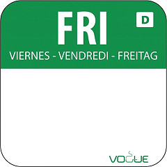  Vogue Dissolvable Food Rotation Labels Friday (Pack of 1000) 