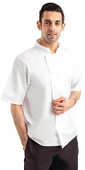  Whites Boston Unisex Short Sleeve Chefs Jacket White 