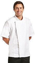  Chef Works Springfield Zipper Mens Chefs Jacket White 