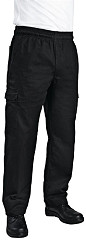  Chef Works Unisex Slim Fit Cargo Chefs Trousers Black 