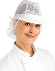  Gastronoble Trilby Hat with Net Snood White M 