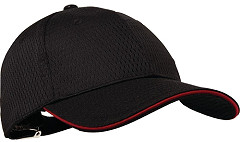  Chef Works Cool Vent Baseball Cap Black with Red 