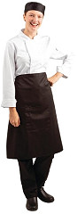  Whites Regular Bistro Apron Black With Pocket 