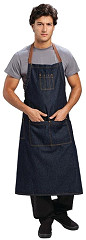  Chef Works Memphis Wide Bib Apron Indigo 