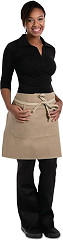  Chef Works Austin Denim Half Bistro Apron Natural 